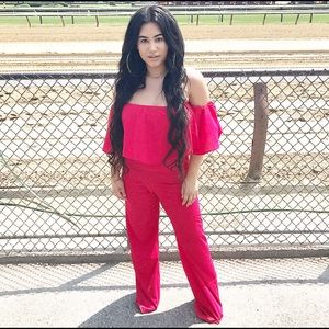 Red jumpsuit